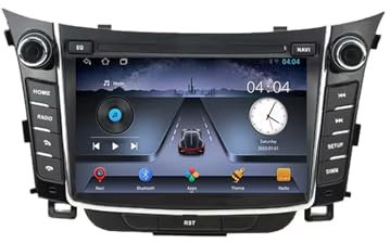 KGAIXN Android 13 navegación del Coche para Hyundai I30 Elantra GT 2012-2017 con CarPlay Android Auto 7 Pantalla Táctil Radio Coche con WiFi/GPS/FM/RDS/DSP/USB/BT Apoyo Mandos Volante(U60 4+64GB)