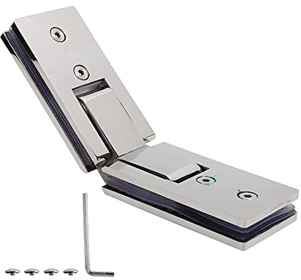 Charnière De Porte en Verre, Pince De Salle De Bain, Charnières Pivotantes, Pince À Verre, Support De Porte De Salle De Bain Clip De Porte en Verre 135 Degrés Clip De Porte Ferme en Acier Inoxydable