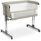 Sleepy shop 24 YOUR PERFECT MATTRESS Babybett - 2 in1 Beistellbett & Reisebett mit matratze, auf Rädern, mit klappbarer Seite, Zustellbett (GRAU)