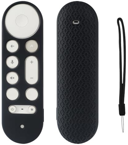 Case For Google TV Streamer 4K TV, Silicone Remote Controller Cases Protective Covers, ergonomic Anti-slip Remote cover (black)