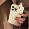 Bakicey Kompatibel mit iPhone 11 Hülle,Wellenpunkt Schön Süß Dreidimensional Kitty Silikon Schutzhülle mit Süße 3D Katze Mädchen Kratzfest Case Cover für iPhone 11,Cheese_White