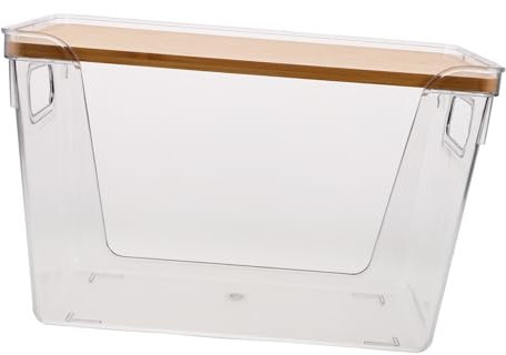 LALADEFIEE Bamboo Top Lid Garbage Bag Dispenser for Kitchen and Laundry Organization Trash Bag Roll Dispenser