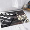 FSDGY Non-slip Barrier Mats Door Mat, Super Absorbent Entrance Rug Machine Washable Soft Floor Mat Carpet,Watching the film. Movie clapperboard and popcorn on wooden tabl,16x24in