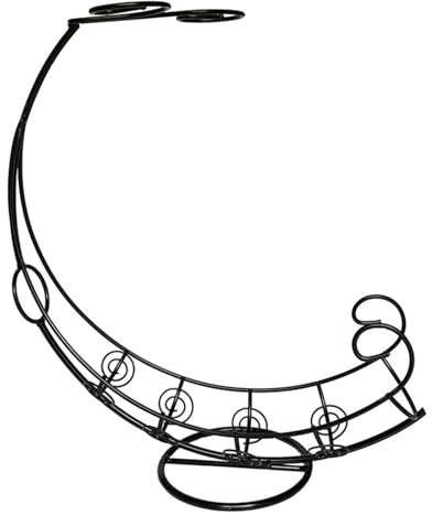 Sertay Tisch Weinregal, Metall-Weinregale, Arbeitsplatte Weinflaschenhalter, Freistehender Weinflaschenhalter, Geeignet für bar, Wohnzimmer, Küche, Keller (Schwarz)