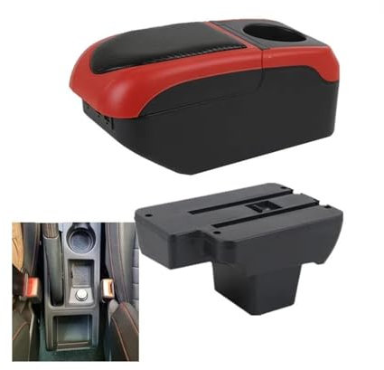 Caja almacenamiento consola central Caja De Almacenamiento Portavasos Para SEAT Para Ibiza Para Arona Reposabrazos Coche Caja Reposabrazos Interior Coche Caja De Reposabrazos Accesorios para el auto(S