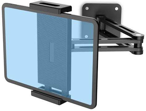 urmust Tablet Wall Mount Holder, 360° Rotation Adjustable iPad Wall Holder, with Aluminum Extendable Arm Adjustable for iPad Mini/Air/Pro/Galaxy Tab/Kindle/Switch, All 4.9-13 Phones & Tablets