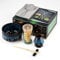 Set 7 Pezzi Matcha, Frusta Matcha, Set da tè Macha con Cucchiaio, Porta Frusta, Matcha Whisk, Paletta, Colino, Accessori Matcha Cerimonia del tè Tradizionale Giapponese Miglior Regalo, Blu modellato