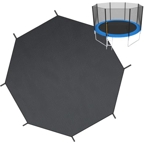 Teksome Trampolin Abdeckplane - Wasserdichte Schutzhaube Für Trampolin Oberteil | Sonnenschutz Zubehör Regendichtes Ersatzteil für 240cm 300cm 360cm 430cm