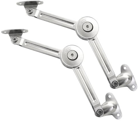 Pack of 2 Zines Alloy Soft Close Hinges for Toy Box Chest Storage Box Adjustable Tension Safe Gentle Lid Closures