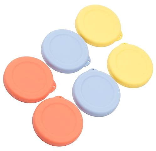 RR60 Silikondeckel für Weckglas 220 ml,160 ml, 140 ml, 6 Pack 60mm Reusable Silicone Lid Fits WECK Model 080, 755, 760, 761, 762, 763, 764, 766, 902, 905, 975, 995, Airtight & Dishwasher Safe