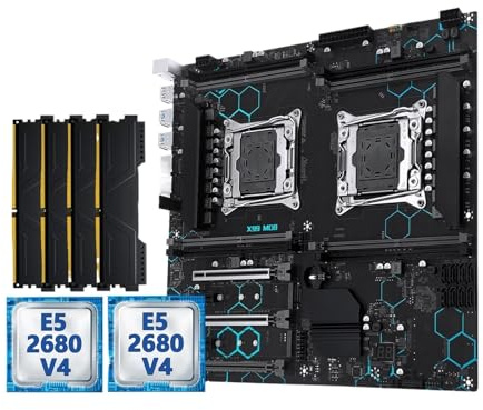 Kit scheda madre X99 MD8 Dual CPU Set opzionale Xeon E5 2680 V4 LGA2011-3 DDR4 32GB C612 Server Computer(Motherboards)