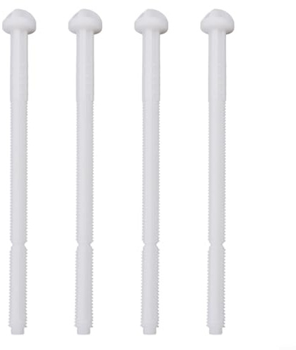 LatoYard für Geberit Twinline Betätigungsplatte Betätigungsstangen-Set, 4-teilig, weiße ABS-Schiebestange, 135 mm x 7 mm, Teil 240.074.00