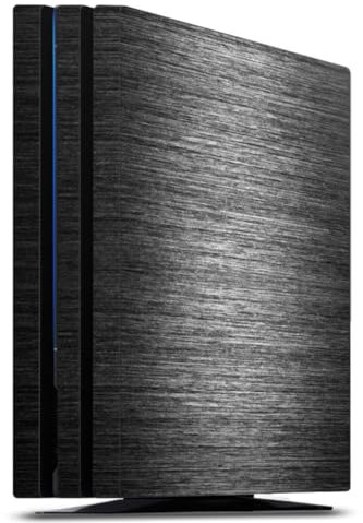 DeinDesign Skin kompatibel mit Sony Playstation 4 Pro Folie Sticker Metallic Look Metal Anthrazit