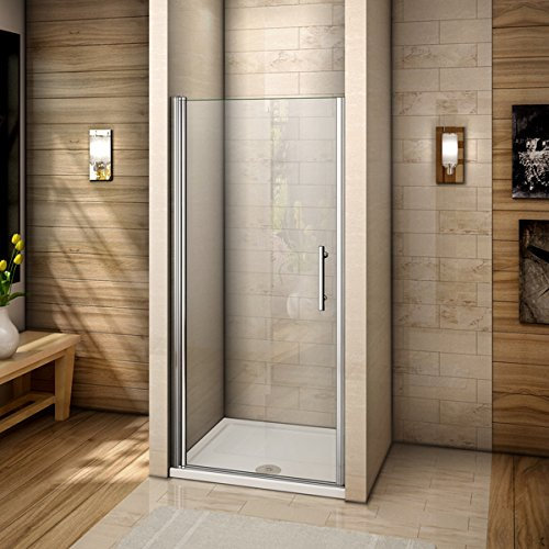 Porte de douche 100x195cm Porte pivotante en niche verre anticalcaire