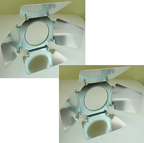 Varytec 2356-2 x PAR 30 Torblende Flügelbegrenzer Barn-Door SILBER polish für PAR-30 Spot-Light Scheinwerfer - Flügel-Klappen Blend-Klappen