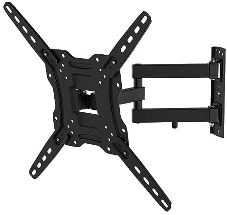 AVF Articulating TV Wall Mount - Multi-Position TV Bracket For 32 - 65 Black, Tilt & Swivel, Long Reach & For TVs Up to 30Kg - All Fixings Provided - Easy Installation - AL440Q