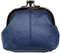 LOLUNA® Porte-Monnaie Femme Cuir véritable Agneau Souple - Fermoir Clic Clac et Compartiment Fermeture - Couleurs au Choix - Bleu Marine