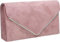 LeahWard Women's Clutch Bag Wedding Evening Handbags Suede Night Out Purse 1616 (Blush)