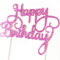 AILEXI A Mano 1 Perline Glitter Felice Compleanno Festa Top Decorazione Torta Fatti - Happy Birthday Rosa Rossa