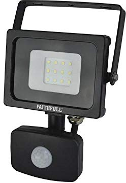 Faithfull FPPSLWM10S 10W LED Motion Sensor Security Light 240V - 800 Lm