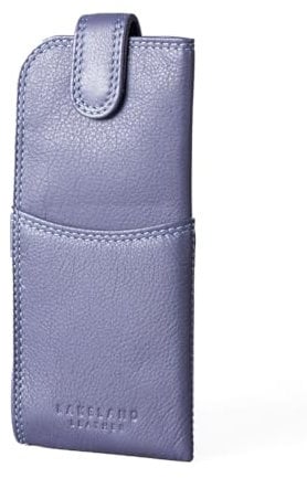Real Leather Slim Glasses Case in purple genuine leather spectacle pouch ladies mens