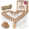 WeddingTree 60 x Petite Bouteille/Fiole en Verre 60 x 11ml - Tube a Essai pour Les Mariages - Contenant Dragées Set avec Liège et Pendentif en Forme de Coeur