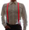 Originelle LED Hosenträger rot Herren & Damen Fashio LED-Accesoires y-träger leuchtet vorne & hinten