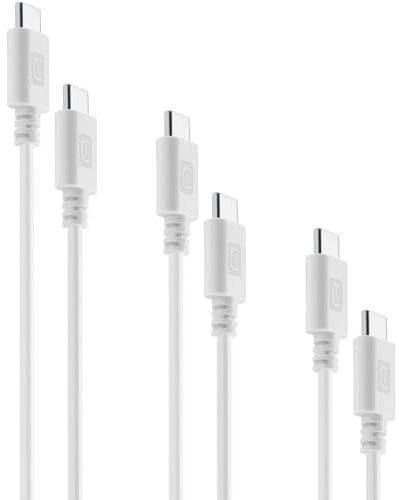 cellularline | Multipack | Cavi di Ricarica per Smartphone, USB-C to USB-C, 3 Cavi, 3 Lunghezze: 120 cm, 200 cm, 15 cm