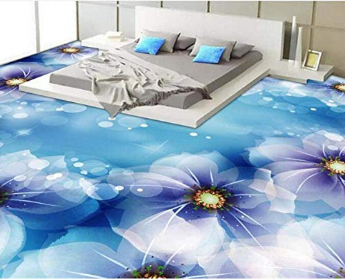 XiuTaiLtd 3D Fantastic Beauty Premium Dekorative Tapeten Blumen Badezimmer Wc Schlafzimmer 3D Bodenbelag-200x100 CM