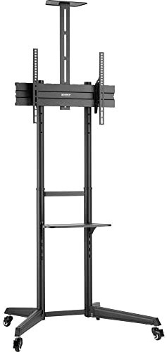 SpeaKa Professional TV-Rollwagen Höhenverstellbar 94,0 cm (37) - 177,8 cm (70) Bodenständer, Neigbar