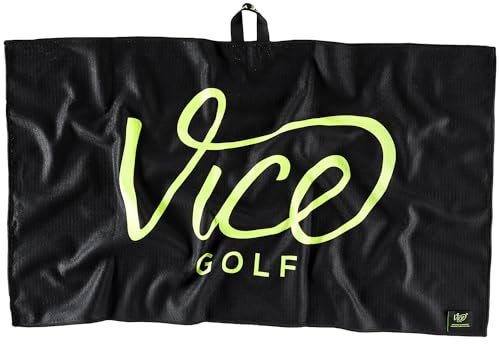 Vice Golf Shine Mikrofaser-Handtuch | Tropf-Limette | perfekt für die Reinigung von Schlägern und Bällen | mehrere Farben erhältlich