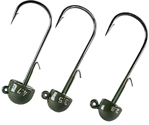 LMAB Tungsten Ned Rig Jigköpfe bleifrei, Jighead, Jigkopf für Gummifische & Gummiköder am Finesse Rig Ultra-Light, Set zum Barschangeln & Zanderangeln (Hakengröße 1, 4,7 Gramm)
