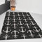 BUANFUA Teppichläufer Anker schwarz40X120cm Teppich ​für den Heimbereich Bodenmatte für Wohnzimmer Badezimmer Dekoration Rutschhemmend Waschbar Fußmatte