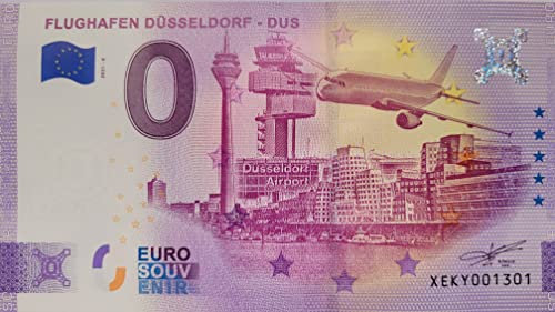 Eurosouvenir 0-Euro-Schein Düsseldorf Flughafen Airport Deutschland Souvenirschein (2021-6) Null Euro € Sammler