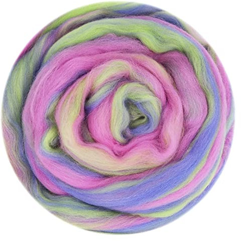 50G Gemischt Filzwolle - 24 Farboptionen für Filzset – 19 Mikrometer Weich und Filzwolle Set (14)