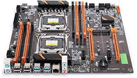 Placa Base de Escritorio, Placa Base para Juegos Inter X99 LGa 2011 con 2 NVME/6 SATA, 8 DDR4 RAM, Tarjeta de Red Gigabit RJ45