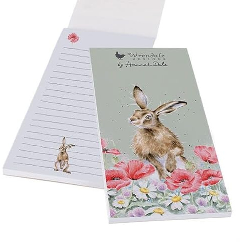 Wrendale Designs Hare Shopping Pad - Field of Flowers