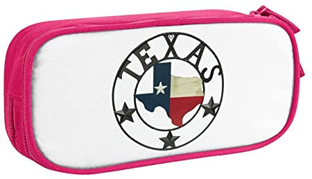 YINGD Federmäppchen Texas Karte Metall Simple Sense Pen Box Große Kapazität 2 Fächer Bleistift Aufbewahrungstasche für Teens Student Adul, Farbe