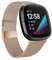 Moydolo Kompatibel mit Fitbit Versa 4 Armband/Fitbit Sense 2 Armband, Damen Herren Edelstahl Handgelenk Metall Ersatzband Armbänder Kompatibel für Fitbit Sense 2/Fitbit Versa 4, Klein, Roségold