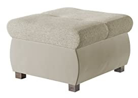 Mirjan24 Polsterhocker Sitzbank Orkan klein Hocker Sitzhocker Modern Pouf Fußbank Sitzmöbel 60x60 (Magic Velvet 2201 + Matana 17)