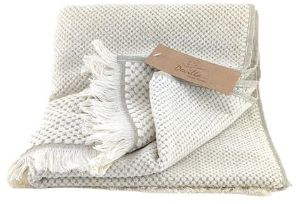 Devilla Jacquard 1x Duschtuch Bath Towel 100 x 150 cm: Farbe: Leinen