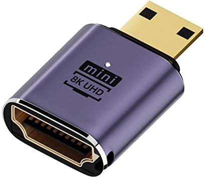 CY 8K Cable Mini HDMI Male to HDMI 2.1 Female UHD Extension Gold Converter Adapter Support 8K 60hz HDTV