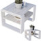 CraftPAK Wohnzimmer Tisch für Couch aus hochwertigem Holzwerkstoff, Stabiler & moderner Couchtisch mit zusätzlicher Ablagefläche, Model Kaja 63, Farbe Kiefer-Weiß