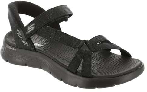 Skechers Femme GO Walk Flex Sandal Illuminate, Black, 38 EU