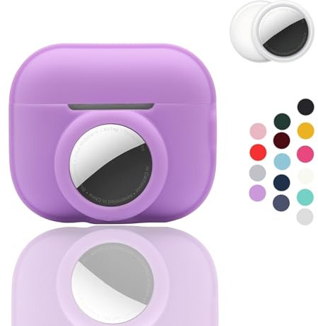 CAQAKA 2-in-1-Schutzhülle gegen Kratzer, Stürze und Verlust, kompatibel mit AirPods Pro der 2. Generation und AirTag, weiche Silikon-Schutzhülle für Jungen,