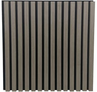 Akustikpaneele Holz in Eiche Grau - 3x quadratrische Wandpaneele 58x58x2,1 cm - Echtholzfurnier mit Filz - Holzpaneele Wandverkleidung zum Kleben oder Schrauben - einfache Montage