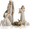 Belén Navidad con Figuras, Figuras Belén Resina, Nacimiento Belen Navidad,Navidad Moderno con Figuras, Juego Figuras Belén Resina, Figuras Navidad, Nacimiento Sagrada Familia, Decoración(Juego