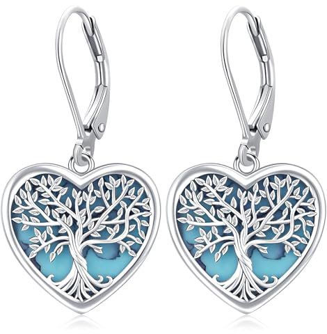 Pendientes árbol de la vida, Pendientes Mujer plata de ley 925, Regalos Originales Para Mujer