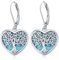Odinstone Boucles d'oreilles arbre de vie pour femmes filles, Cœur boucles d'oreilles en argent sterling en forme de Cœur, boucles d'oreilles pendantes, cadeaux pour femmes
