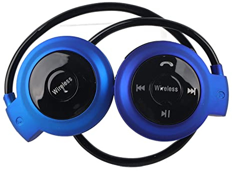 ASHATA Kleine Bluetooth Kopfhörer, Sport Headset ohne Kabel, Universelles Stereo Bluetooth Hörgerät für Sport (Blue)